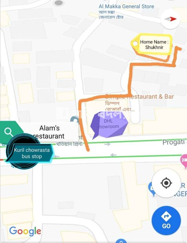 Flat rent in Dhaka বসুন্ধরা আবাসিক এলাকা, ka-66/5a, Kuril chowrasta, Nurani Masjid road. Map in First pic